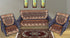 Sofa Cover 5 Seater Mahroon & Ivory