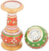 Gold Painted Meenakari Work Marble Pillar Watch for Desk Home Decor | Office Desk
