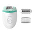 Philips BRE245/00 Satinelle Essential Corded Compact Epilator (White and Green)