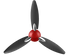 Usha Bloom Daffodil 3 Blade 1250mm Ceiling Fan Red & Black
