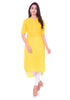 Hanumntra Woman Cotton Slub Kurti Kurta  Self Design Casual kurti High Low