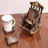 Worthy Shoppee Wooden Antique Beautiful Miniature Rocking Chair Design Tea Coffee Coaster Set