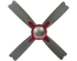 Usha Bloom Dahila 1300mm 4 Blade Ceiling Fan Black & Maroon