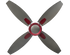 Usha Bloom Lily 1300mm 4 Blade Ceiling Fan Black & Maroon