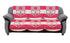 Sofa Cover 3 Seater Red & White