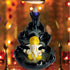Polyresin Ganesha Smoke Fountain Back flow Cone Incense Holder Decorative Showpiece (Black, Standard Size)
