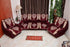 Sofa Cover 5 Seater Maroon & Ivory