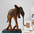 Large Lucky Elephant Statue Animal Showpiece Idol Wooden Painted Figurine Art Decorative Gifts