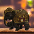 Indian Gift Wooden Elephant Meenakari Work Statue for Home Kitchen Office Decor 5 Inches Multiuses Gift