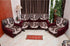 Sofa Cover 5 Seater Brown & Ivory