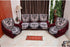Sofa Cover 5 Seater Brown & Ivory