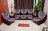 Sofa Cover 5 Seater Silver & White
