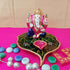 Metal Lord Ganesha On Trunk Ganesh, Ganesha on Leaf - Ganesh with Diya - Lord Ganesha Metal Hand Craved for Home Decorative Gift Puja Diwali Gift