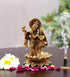 Golden Aluminium Radha Krishna Statue Religious Idol