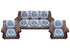 Sofa Cover 5 Seater Blue & Ivory