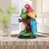 Polyresin Multicolor Love Symbol Parrot Bird Sitting On Tree Branch Figurine/Showpiece for Home Office Decor