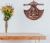 Lord Ganesha on Phanki Metal Wall Hanging (30.48 cm x 2.54 cm x 28.44 cm, Brown)
