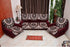 Sofa Cover 5 Seater Brown & Ivory
