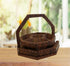 Handmade/Handicraft Wooden Dry Fruit Basket/Folding Basket -Foldable-5 Partitions-Brown - 10 inches