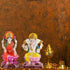 Gorgeous Whitw Laxmi Ganesh Murti On Chauki