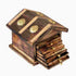 Worthy Shope Wooden & Brass Antique Hut Shape Tea Coaster Set Home Decor Gift Item