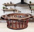 Handmade Tray Wood Fruit & Vegetable Basket  (Brown)